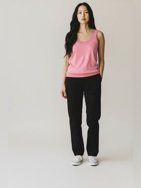 ESQUALO Pink Sleeveless Knit Top